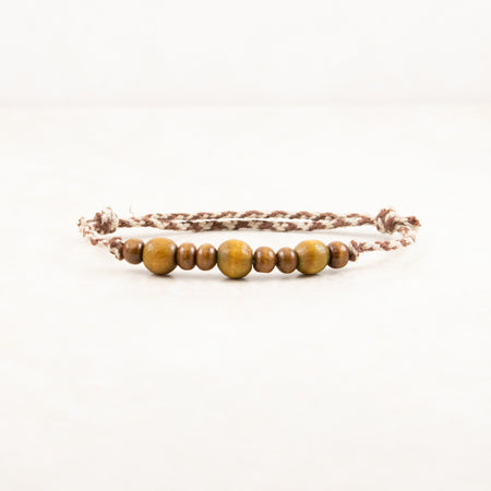 Hazel Hemp Yellow and Light Brown Bracelet