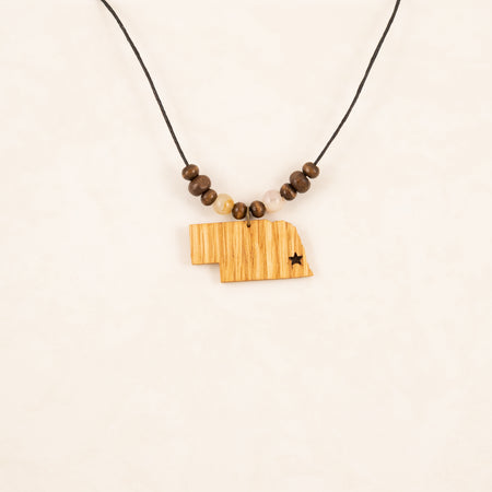 Walden Run Nebraska Heritage Citrine Red OakNecklace