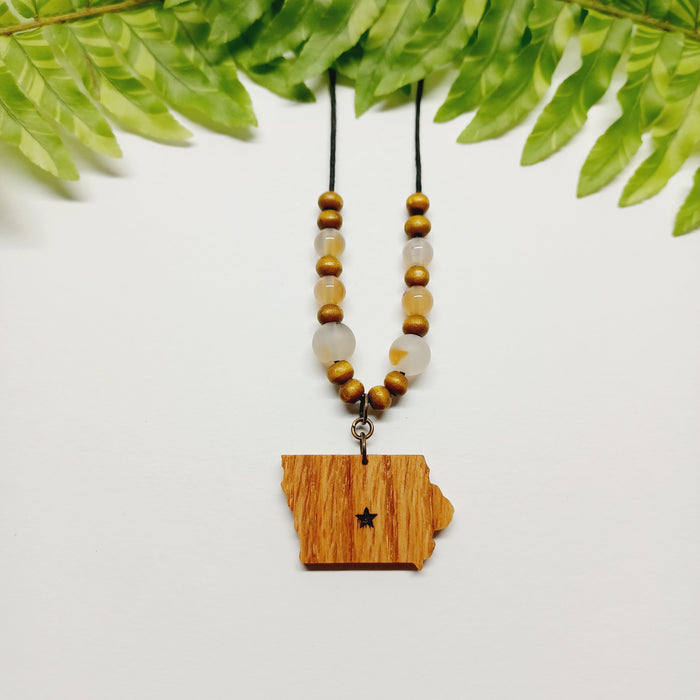 Quartz & Citrine Iowa Heritage Necklace