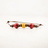 Walden Run Colored Wooden Leather Bracelets Red and Yellow
