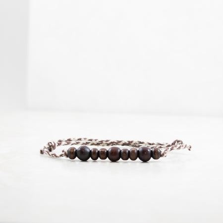 Hazel Hemp Red and Light Brown Bracelet